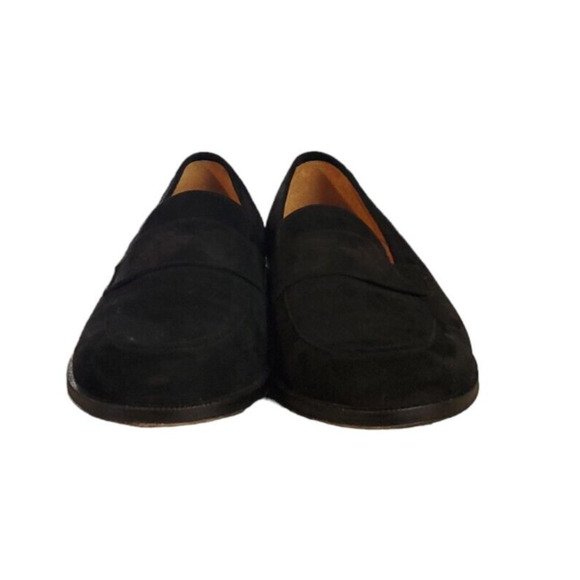 Mezlan Dress Shoes Genuine Penny Loafers Suede Slip On Velvet Black Men\'s 9 READ